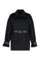 Max Mara Studio Pausa Double-Breasted Virgin Wool Coat
