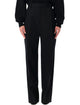 Tom Ford Black Wool Tailored Wide-Leg Trousers