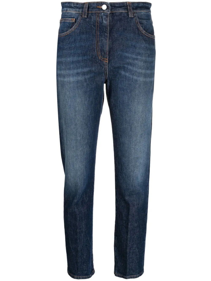 Seventy Denim Blue Stretch Mixed Wash Jeans
