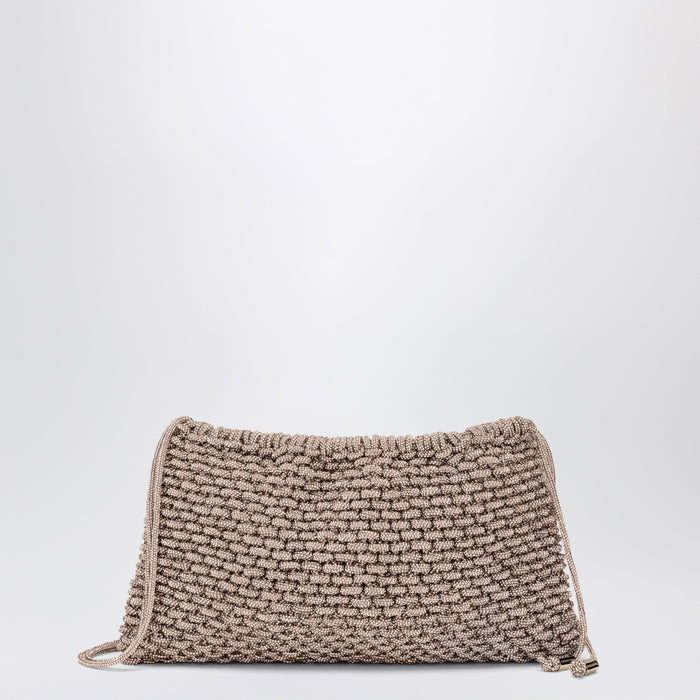 Hibourama Penelope Peach Jewel Bag With Crystals