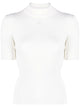 Courregès Reedition Short Sleeves Ribbed Knitted Sweater