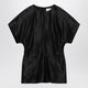 Loulou Studio Black T-Shirt In Linen And Silk
