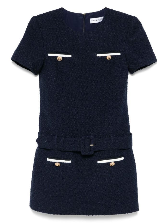 Self-Portrait Boucle Mini Dress