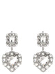 Self Portrait 'Crystal Pearl Tiered Heart' Earrings