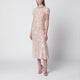 Self Portrait Floral Sequin Midi Dress In Pink Polyester