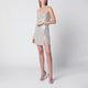 Self-Portrait Champagne Mini Dress With Rhinestones