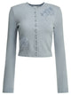 Self-Portrait Embroidered Cardigan