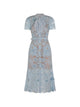 Self-Portrait Blue Polyester Midi Dress