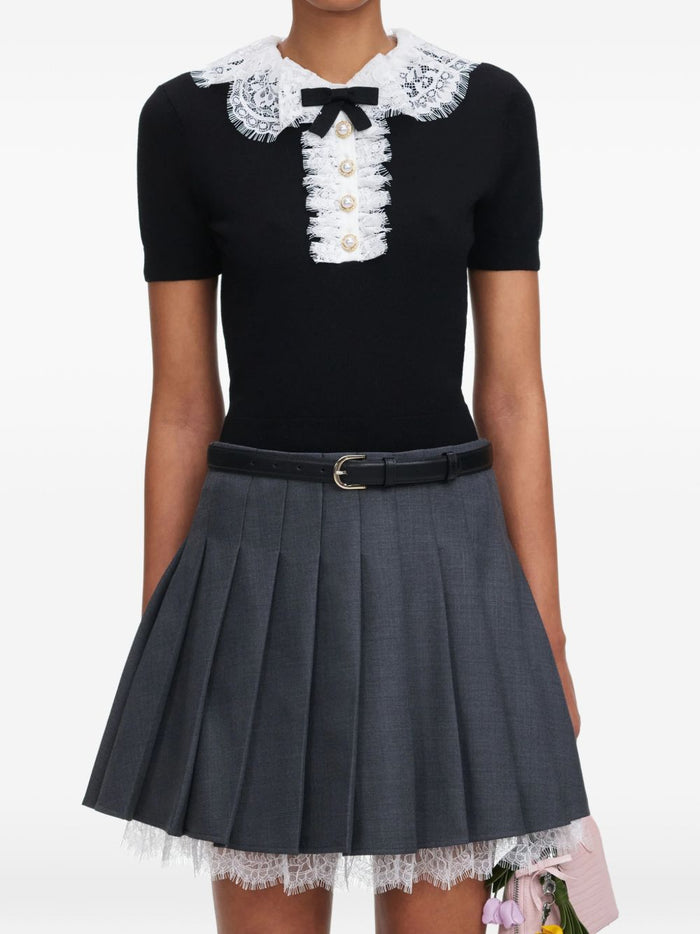 Self-Portrait Lace Collar Top