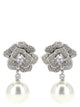 Self Portrait 'Mini Crystal Flower Pearl' Earrings