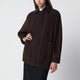 Nour Hammour Grange Jacket In Mocha Suede Leather