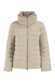 Herno Technical Suede-Effect Down Jacket With Padded High Collar