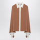 Max Mara Camel Silk Colour-Block Shirt