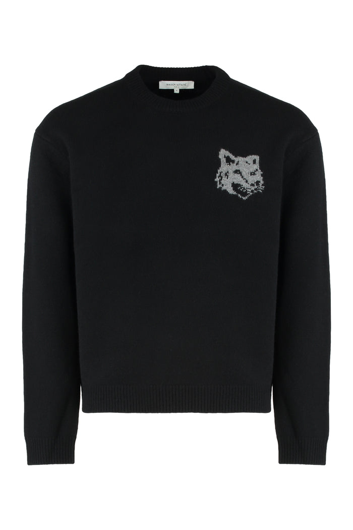 Maison Kitsuné Sweater With Round Neck In Wool