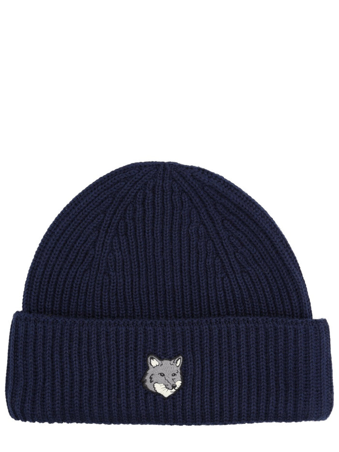 Maison Kitsuné Beanie With Fox Patch