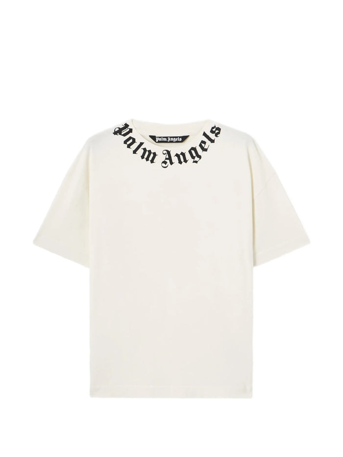 Palm Angels Neck Logo Regular Tee