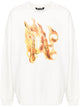 Palm Angels Flamed Cotton Sweatshirt