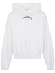 Palm Angels White Cotton Hooded Sweatshirt