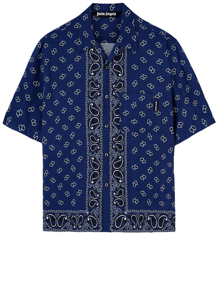 Palm Angels Printed Short Sleeved Shirt