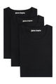 Palm Angels Set Of Three Crew Neck T-Shirts In Cotton