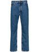 Palm Angels Monogram Embroidered Jeans, Indigo Denim, Cotton.