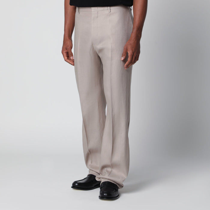 Tagliatore Tailored Trousers In Beige Linen