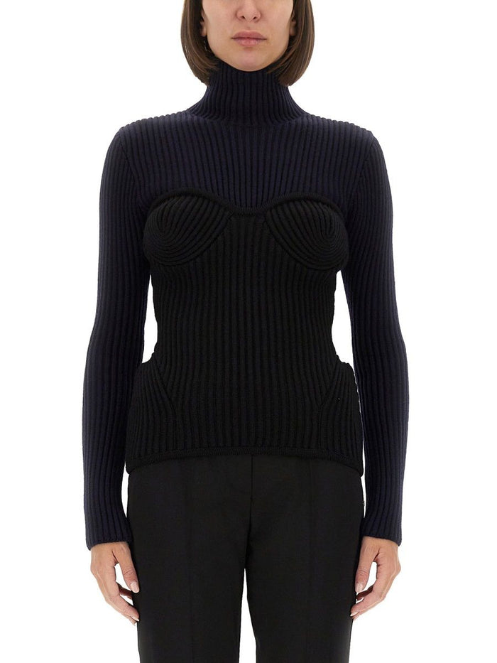 Jean Paul Gaultier Blue Merino Wool Sweaters