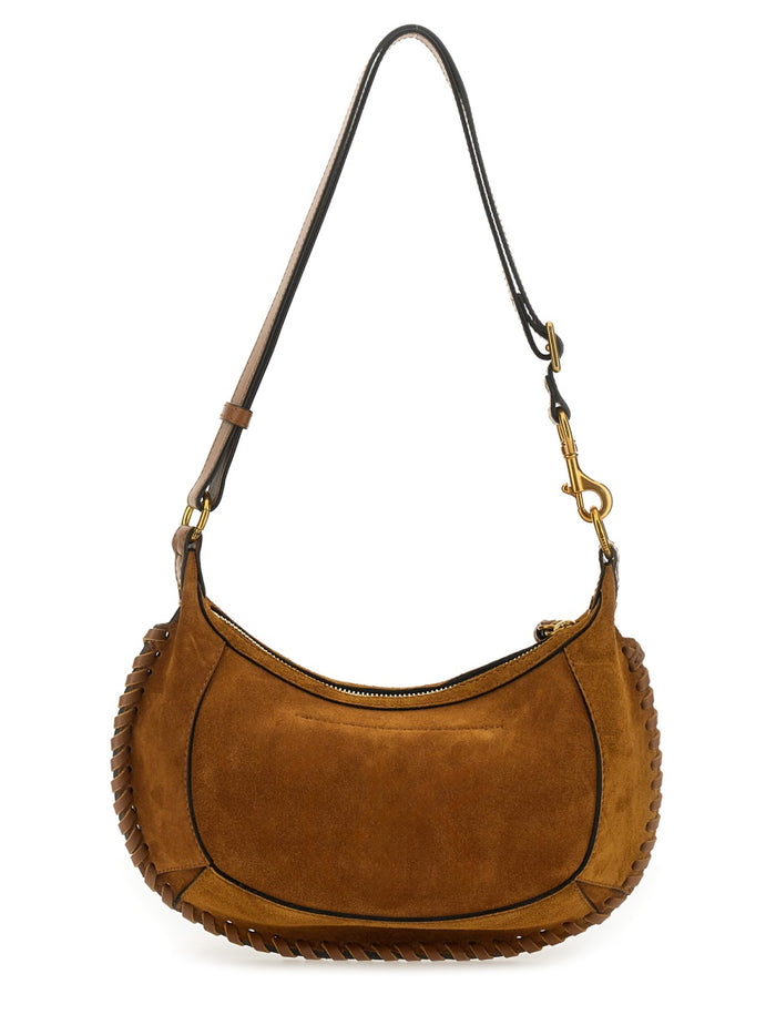 Isabel Marant Cognac Suede Half Moon Oskan Bag