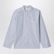 Tekla White/Light Blue Striped Pajama Shirt