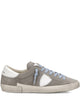 Philippe Model Paris Grey White Leather Sneakers