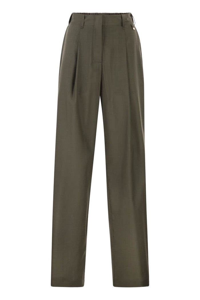 Herno Trousers In Tropical Wool