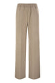Herno Wide-Leg Flannel-Effect Trousers With Elasticated Waistband
