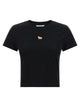 Maison Kitsune 'Baby Fox' Cropped T-Shirt