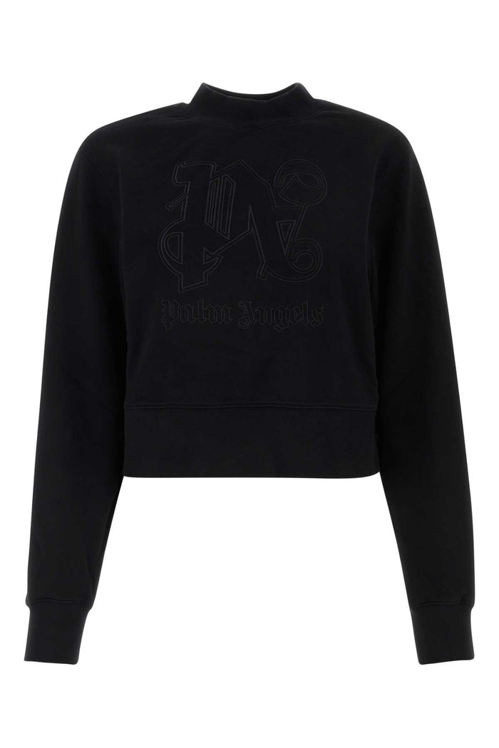 Palm Angels Black Cotton Sweatshirt