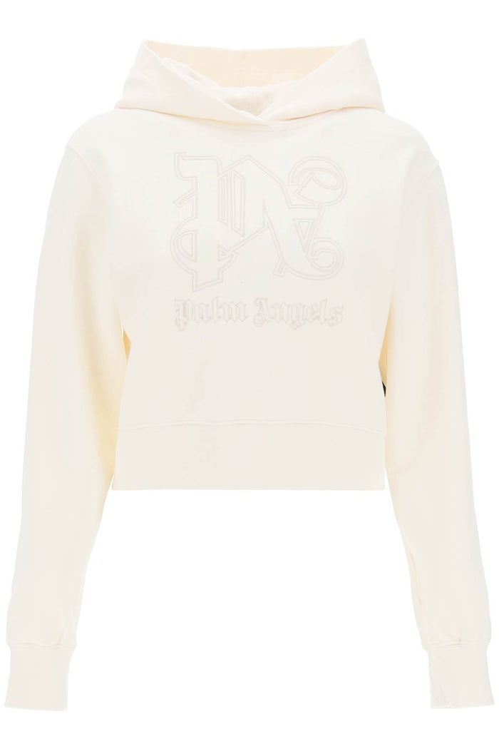 Palm Angels Ivory Cotton Sweatshirt