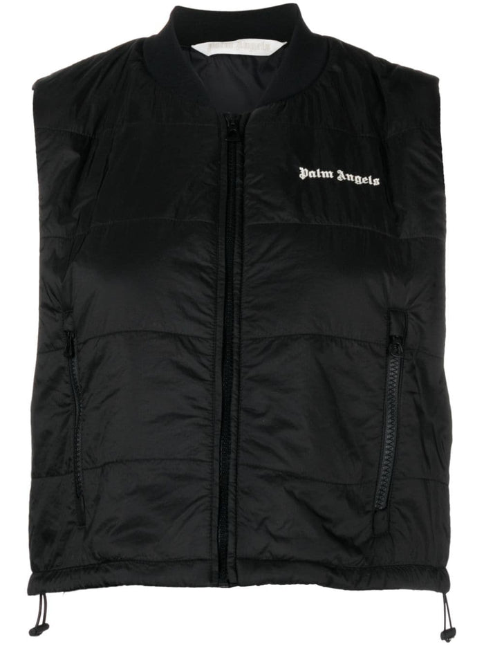Palm Angels Black Nylon Vest