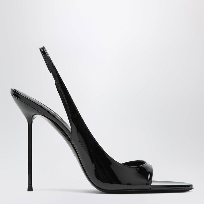 Paris Texas Black Patent Slingback Sandals