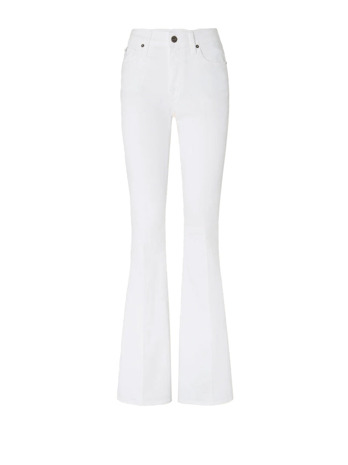 Jacob Cohen Flared Jeans In White Denim