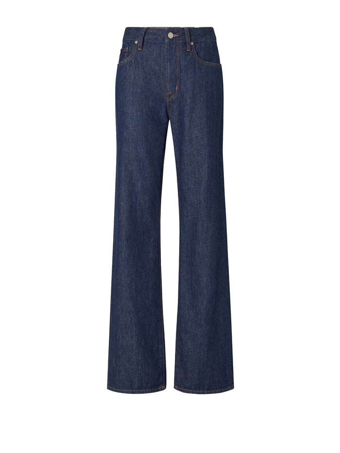 Jacob Cohen Jacob Cohen Wide Leg Jeans In Dark Blue Denim