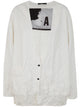 Maria Calderara Crinkled Faux Leather Sweater