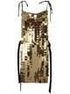Maria Calderara Corazza Macro Square Sequins On Tulle Dress