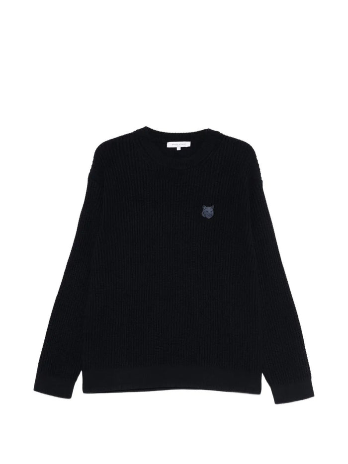 Maison Kitsuné Fox Head Cotton Ribbed Jumper