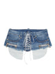 Ben Taverniti Unravel Denim Lace Up Belt