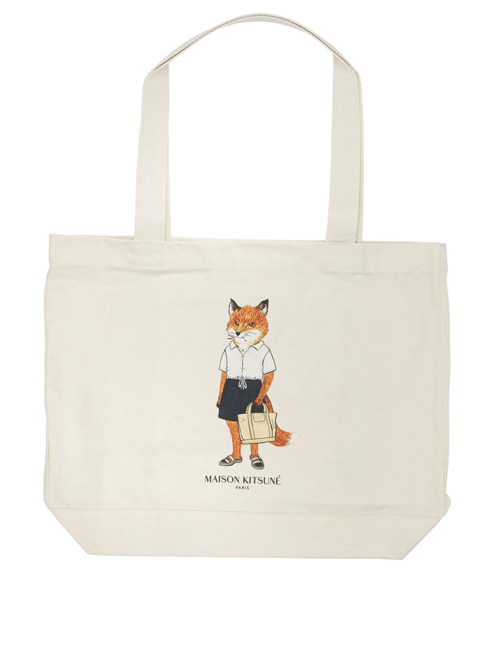 Maison Kitsuné "Dressed Fox" Large Shoulder Bag