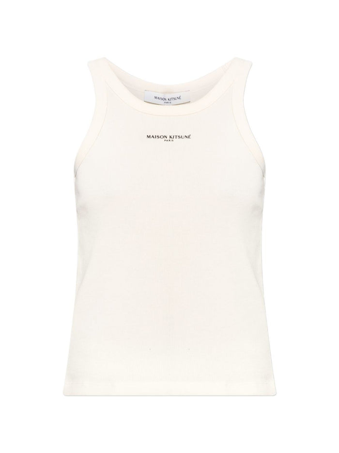 Maison Kitsuné Logo Cotton Tank Top