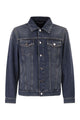 Peserico Cotton Denim Jacket With Vintage Wash And Tailored Details