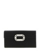 Roger Vivier Black Envelope Flap Sexy Choc Buckle Satin Clutch