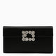 Roger Vivier Black Satin Clutch Bag With Buckle