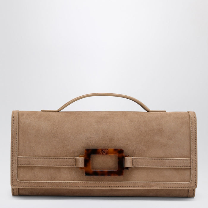 Roger Vivier Belle Vivier Clutch In Suede