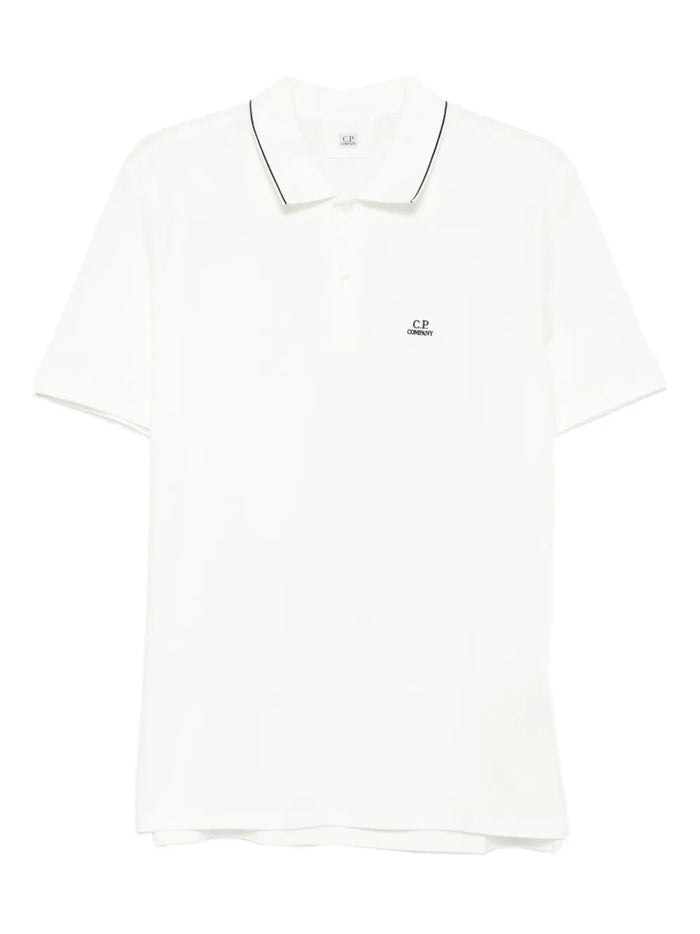 C.p.company Stretch Piquet Short Sleeve Logo